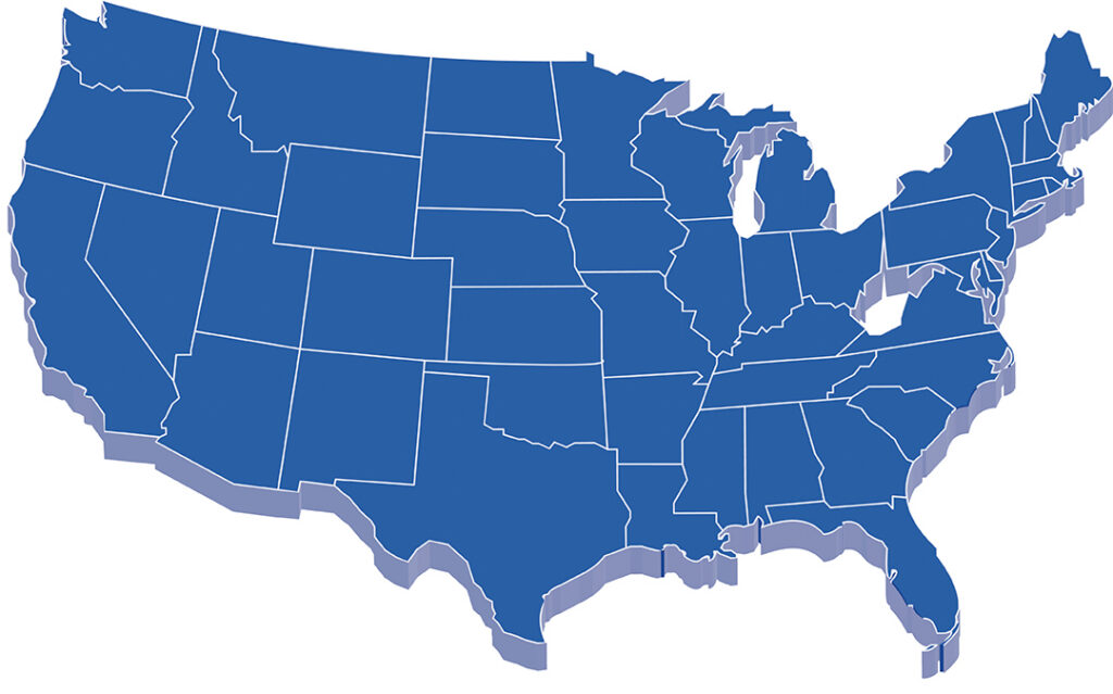 united states of america map